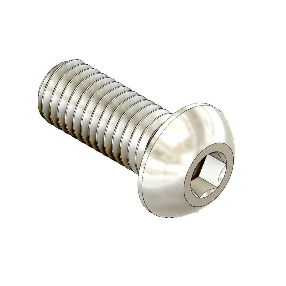 M5X16BHCS-0 MODULAR SOLUTIONS ZINC PLATED FASTENER<br>M5 X 16 BUTTON HEAD CAP SCREW